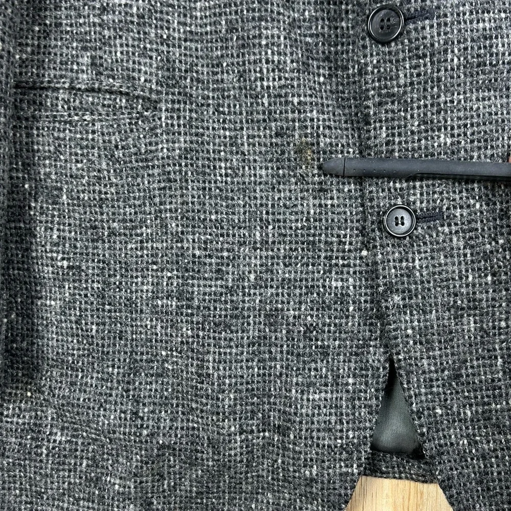 Vintage Woolrich Blazer Men's 44 R Wool Tweed Elbow Patch USA‎ Gray